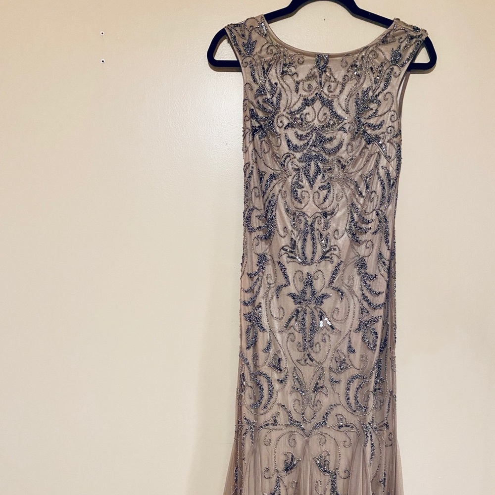 Adrianna Papell Beaded Sleeveless Gown Size 4